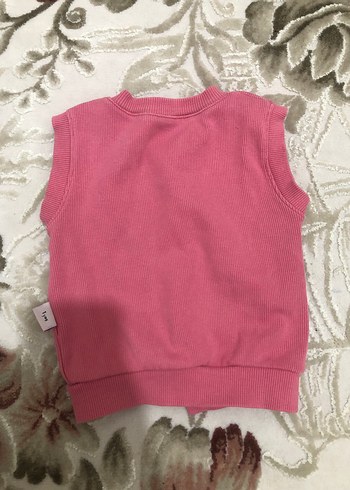 Düğmeli Pembe Kız Çocuk Kolsuz Yelek - Görsel 2