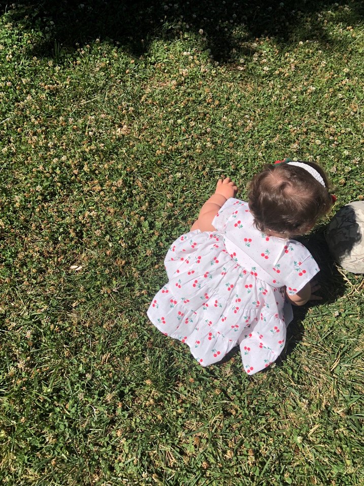 Kız Çocuk kirazlı elbise - Görsel 2