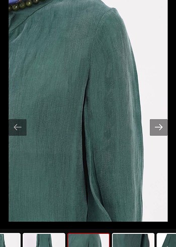 Allday Zümrüt Yeşili şık Gömlek - Görsel 4