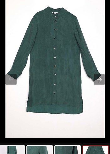 Allday Zümrüt Yeşili şık Gömlek - Görsel 5