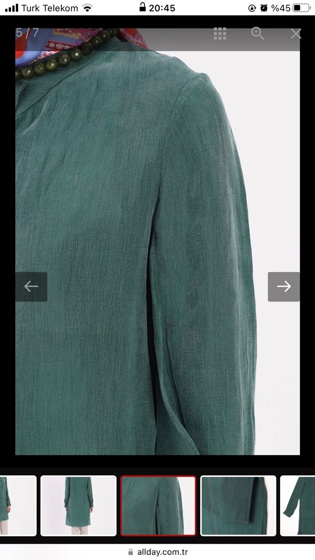 Allday Zümrüt Yeşili şık Gömlek - Görsel 4