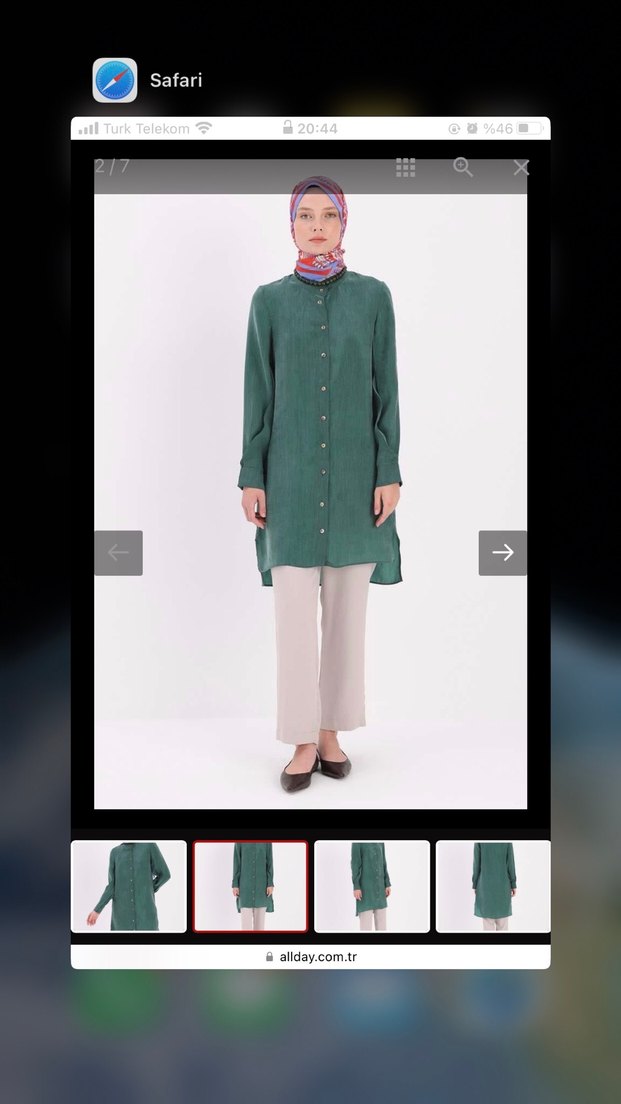 Allday Zümrüt Yeşili şık Gömlek - Görsel 2