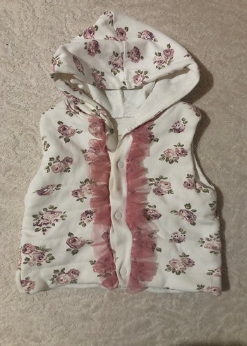 Kız Çocuk Gri Kapüşonlu Nakışlı Ceket - Görsel 5