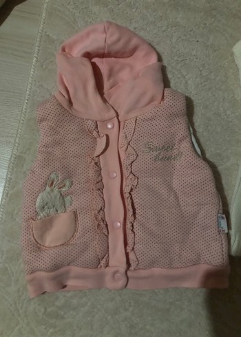 Kız Çocuk Gri Kapüşonlu Nakışlı Ceket - Görsel 2