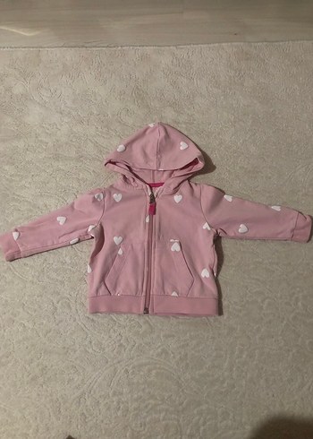 Kız Çocuk Gri Kapüşonlu Nakışlı Ceket - Görsel 3