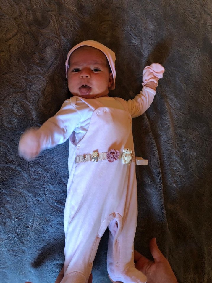 Yenidoğan kadife Kız Tulumu - Görsel 2