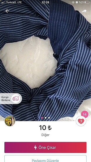 Beyaz desenli şal