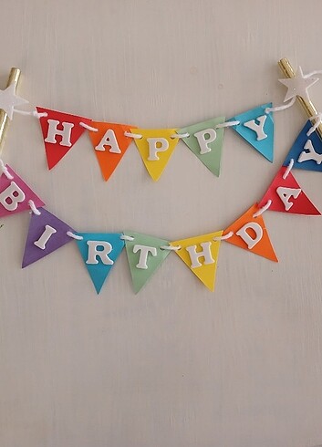 Pasta süsü happy Birthday 1yaş 2yaş doğumgünü yaşgünü