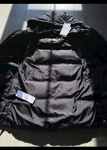 Mango Kapüşonlu Siyah Kız Çocuk Şişme Yelek - Görsel 5