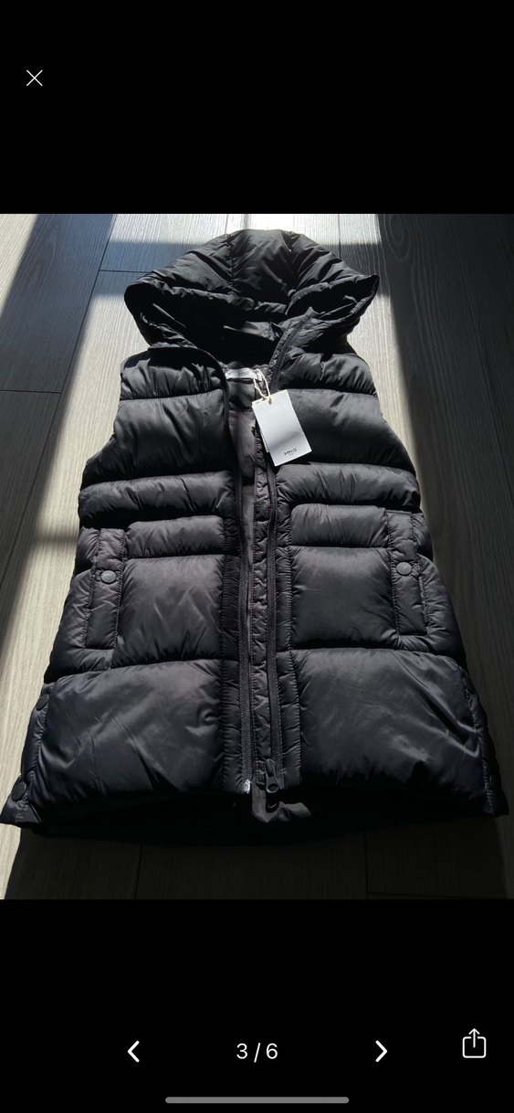 Mango Kapüşonlu Siyah Kız Çocuk Şişme Yelek - Görsel 3