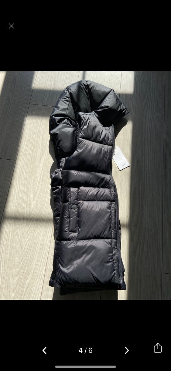 Mango Kapüşonlu Siyah Kız Çocuk Şişme Yelek - Görsel 4