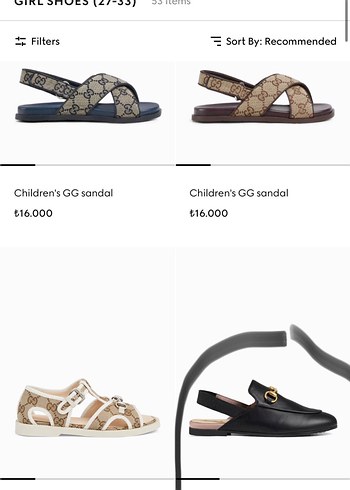 Orijinal Gucci Kız Çocuk Canvas Princetown Sandalet - Görsel 8