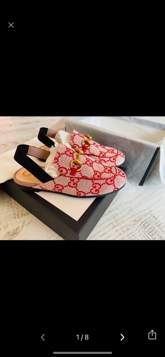 Orijinal Gucci Kız Çocuk Canvas Princetown Sandalet - Görsel 2