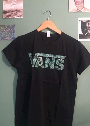 Vans Yesil Yaprakli Siyah Tisort