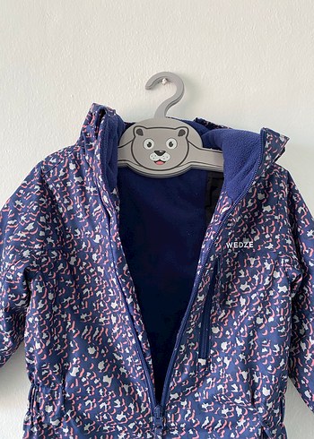 Wedze Kız Bebek Lacivert Fermuarlı Kar Tulumu - Görsel 4