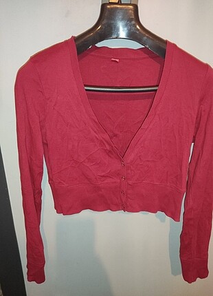 Crop hırka mini hırka