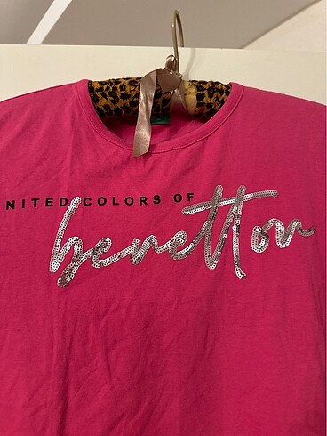 13-14 Yaş Beden pembe Renk Benetton tshirt
