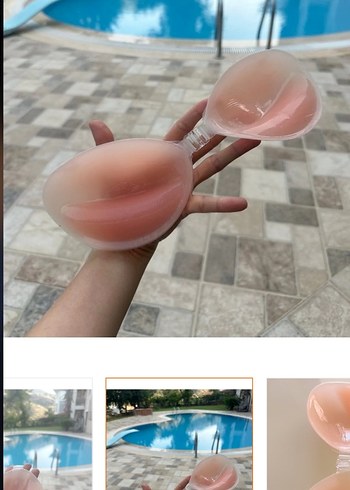 Dolgulu Yapışkanlı Destekli Sütyen - Görsel 2