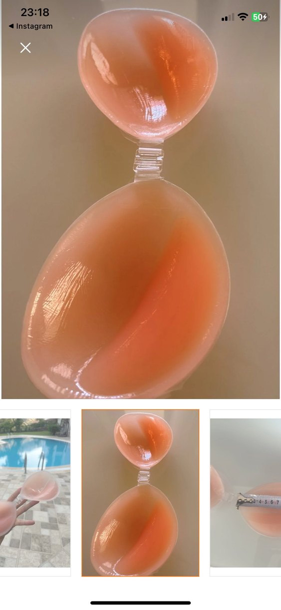 Dolgulu Yapışkanlı Destekli Sütyen - Görsel 3