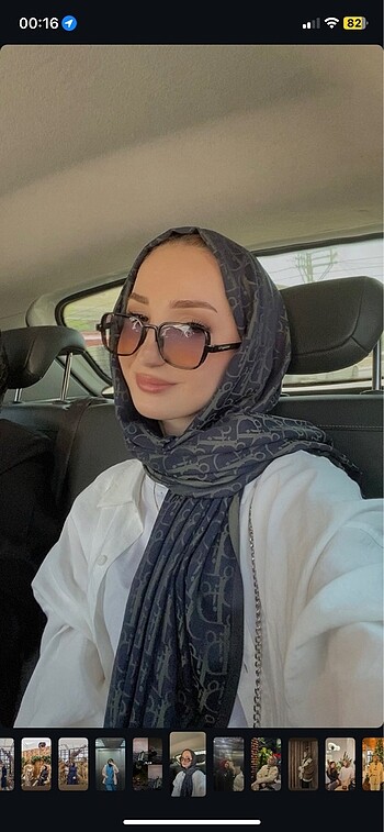 Dior pamuk ipek şal