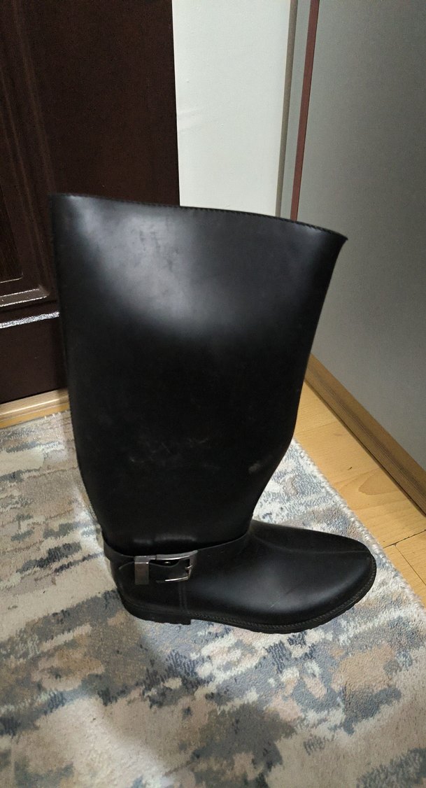 Kadın Siyah Tokalı Yağmur Çizme - Görsel 2