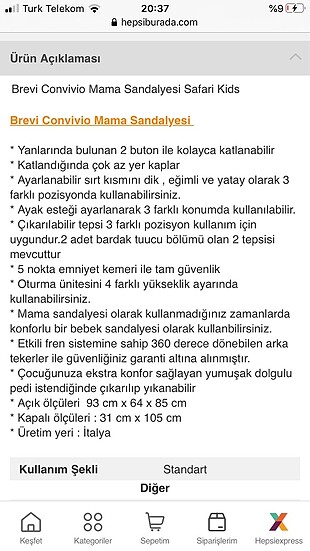 Diğer Brevi mama sandalyesi