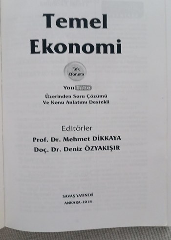 Temel Ekonomi Tek Dönem - Prof. Dr. Mehmet Dikkaya - Görsel 4