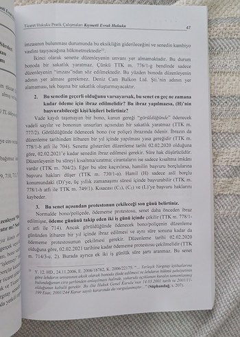 Beden Kıymetli Evrak Hukuku - Ticaret Hukuku Pratik Çalışmaları III