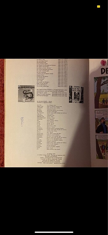 Beden DIE JUWELEN DER SANGERIN by Herge German / Almanca kitap Ten Ten