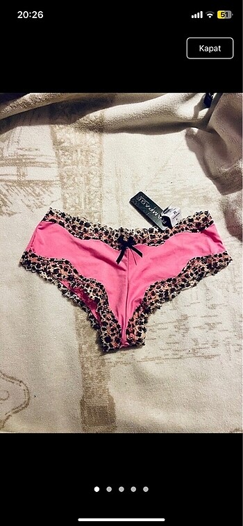 Rampage Intimate Leoparlı Dantelli Pembe Külot / İç Çamaşırı
