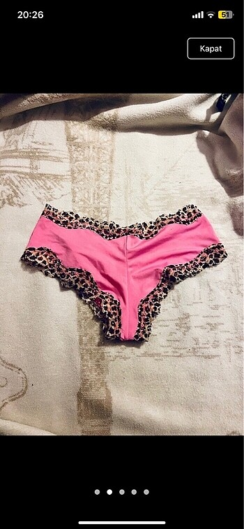 Diğer Rampage Intimate Leoparlı Dantelli Pembe Külot / İç Çamaşırı