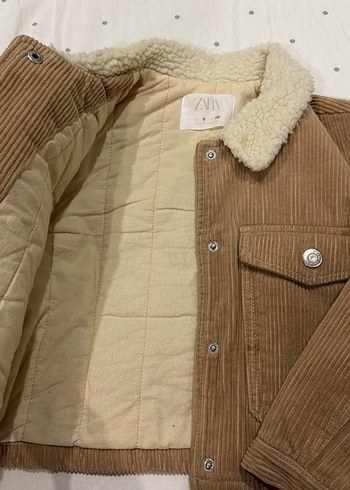 Kız Çocuk Kahverengi Süet Düğmeli Ceket - Görsel 3