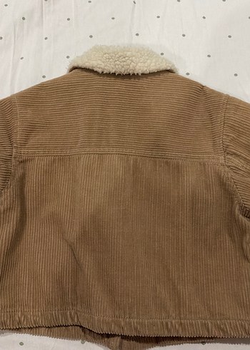 Kız Çocuk Kahverengi Süet Düğmeli Ceket - Görsel 6