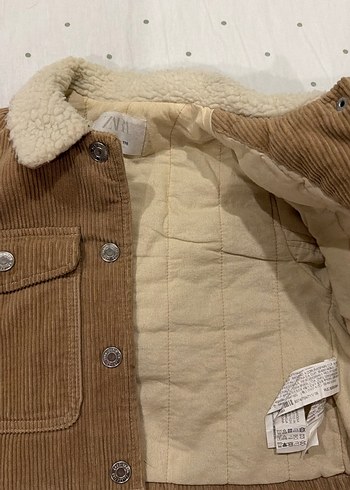 Kız Çocuk Kahverengi Süet Düğmeli Ceket - Görsel 7