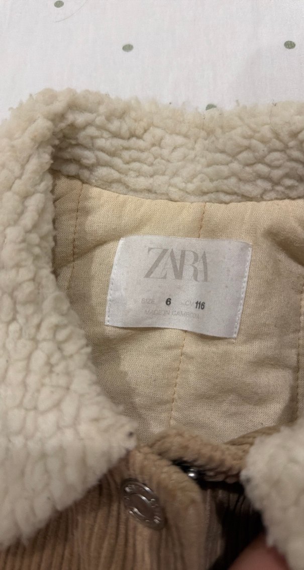 Kız Çocuk Kahverengi Süet Düğmeli Ceket - Görsel 5