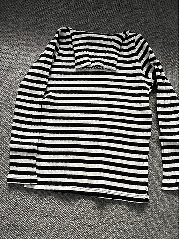 Kız çocuk çizgili badi - Görsel 2