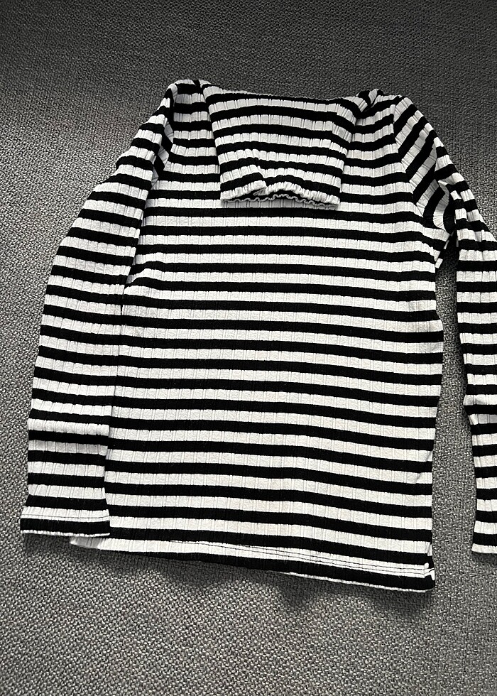 Kız çocuk çizgili badi - Görsel 2