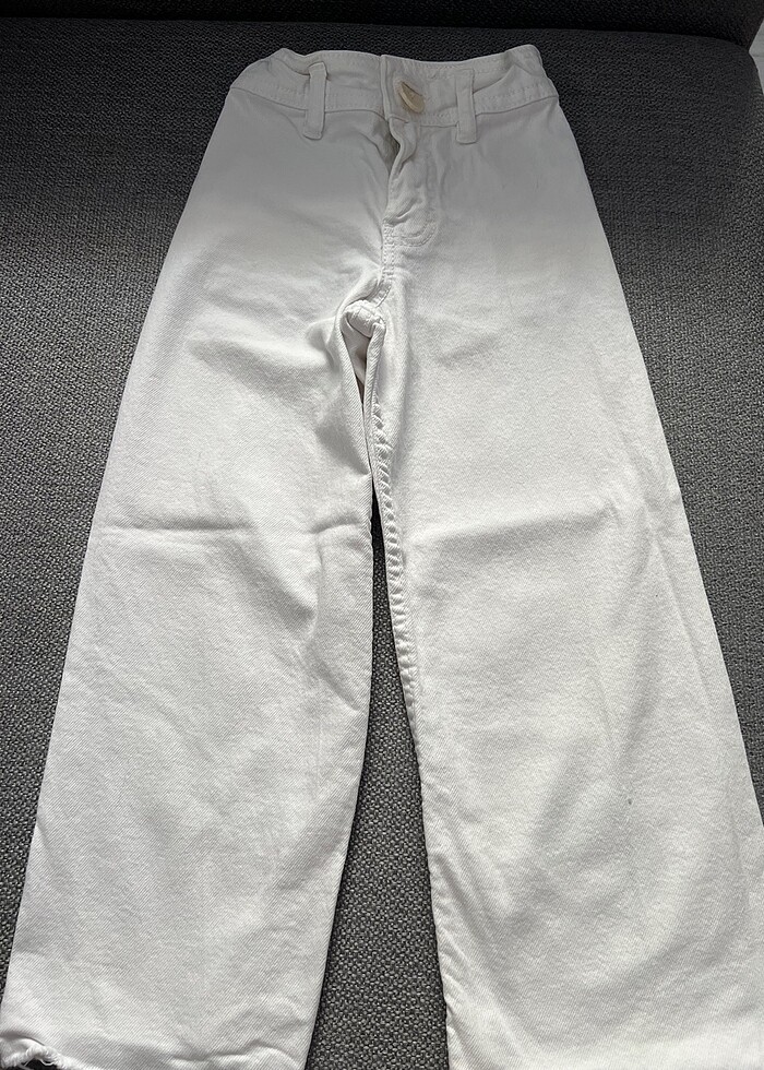 Beyaz kot pantolon kız çocuk - Görsel 2