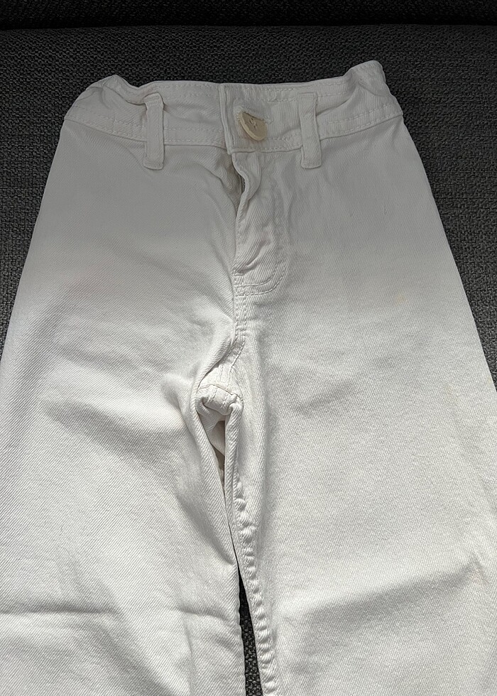 Beyaz kot pantolon kız çocuk - Görsel 3