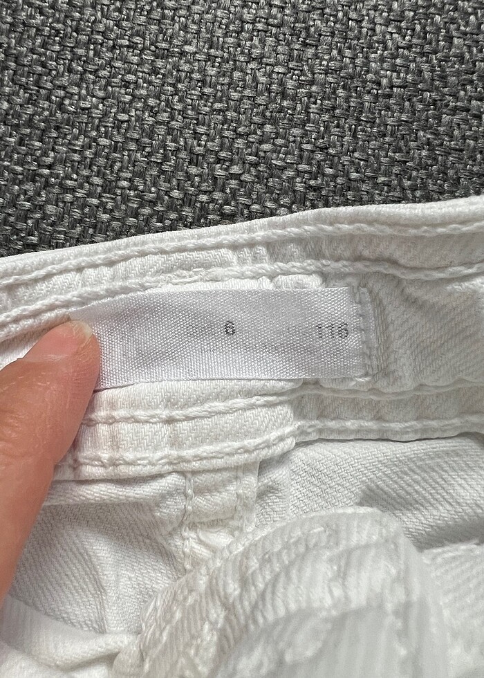 Beyaz kot pantolon kız çocuk - Görsel 4