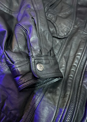 vintage gerçek deri ceket - Görsel 3