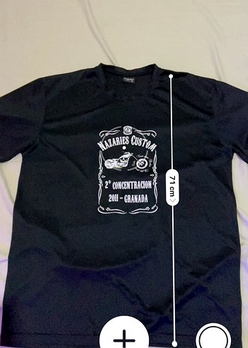 Siyah Baskılı Biker Tişört - Görsel 3