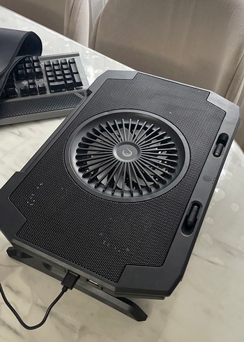 RGB Ayarlanabilir Siyah Masaüstü Fan Soğutucu - Görsel 2