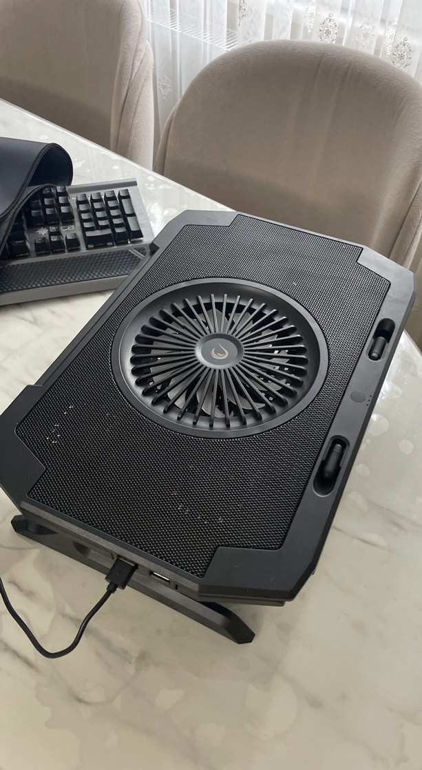 RGB Ayarlanabilir Siyah Masaüstü Fan Soğutucu - Görsel 2