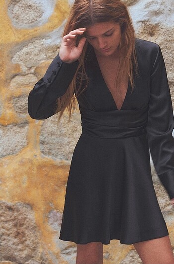 Zara Zara saten elbise