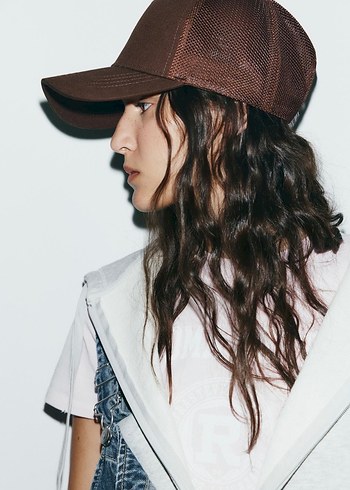 Zara Kahverengi Kadın Spor Şapka - Görsel 2