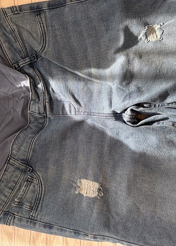Düğmeli Mavi Kadın Denim hamile kot pantolonu hiç giyilmedi - Görsel 2