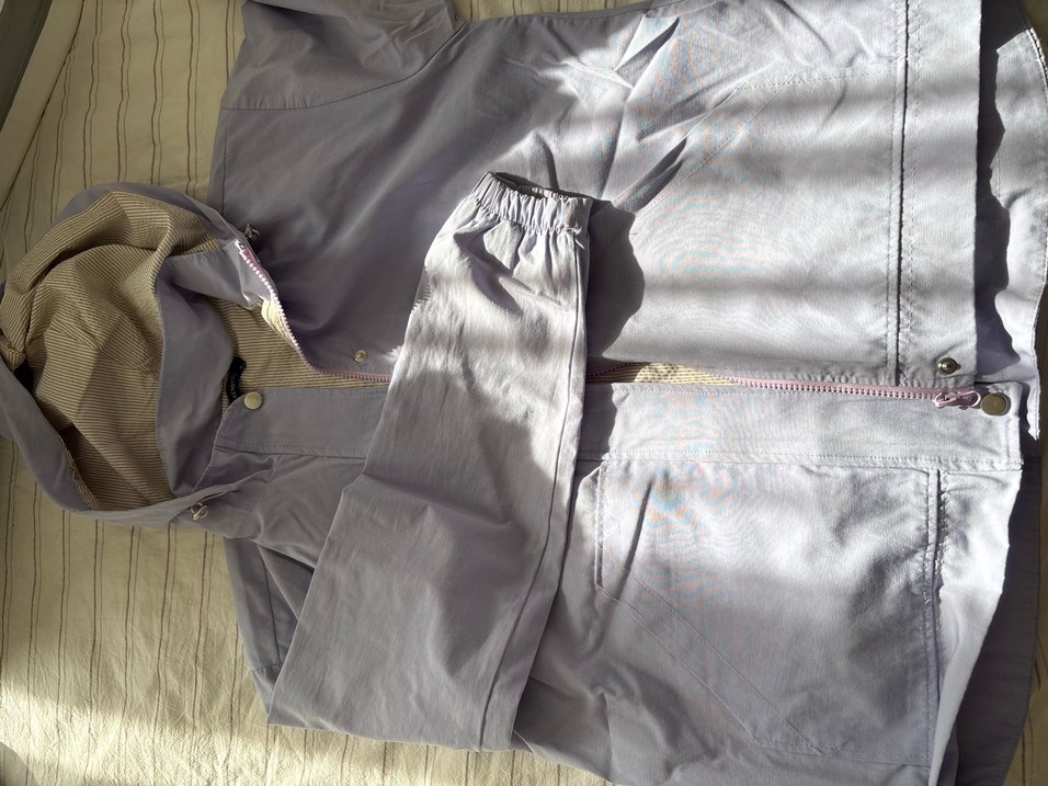 Lila Keten Fermuarlı kapüşonlu Ceket - Görsel 2