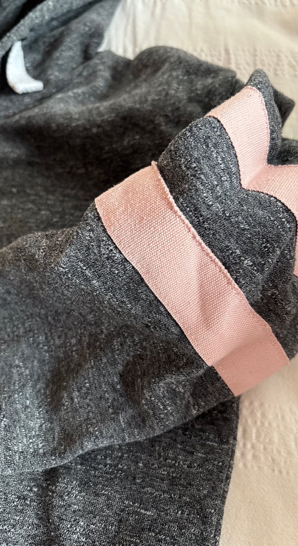 Gri Kapüşonlu kız çocuk Sweatshirt - Görsel 3