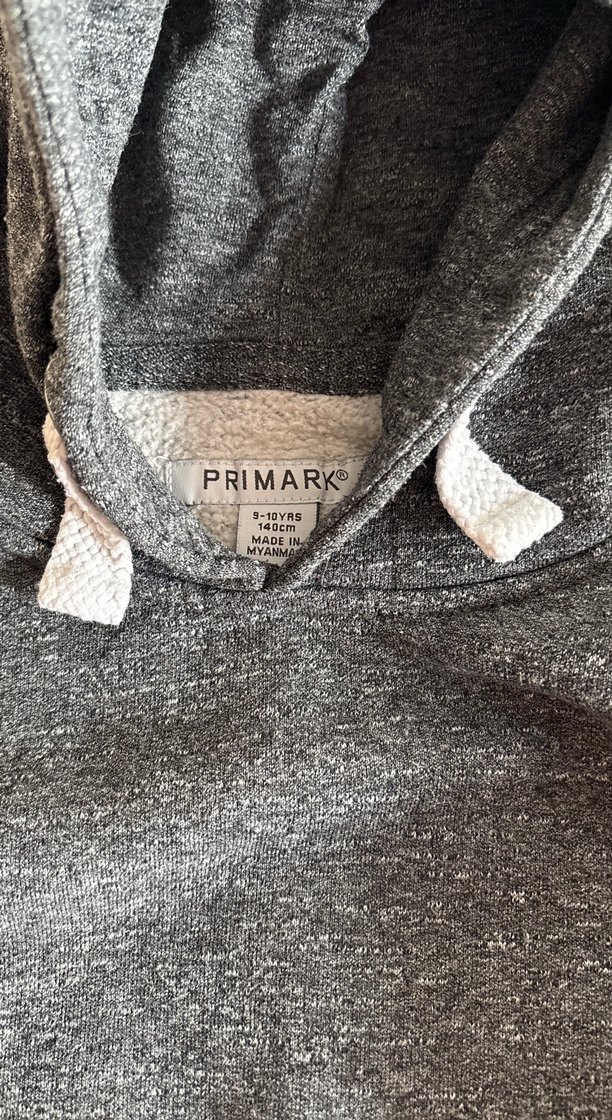 Gri Kapüşonlu kız çocuk Sweatshirt - Görsel 2